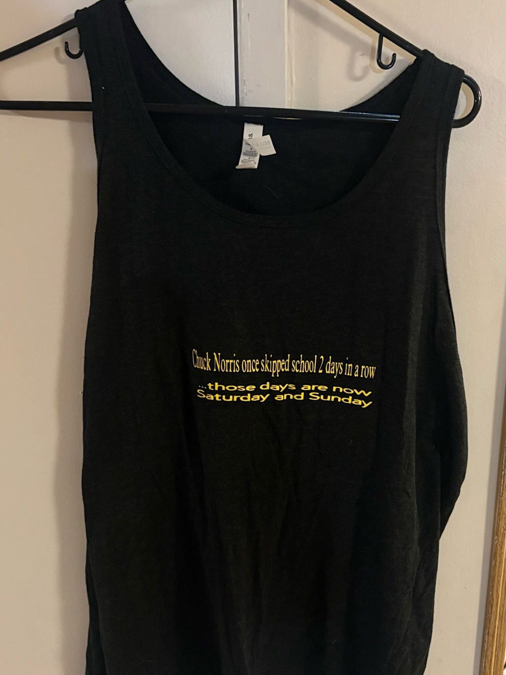 Chuck Norris Graphic Black Tank Top
